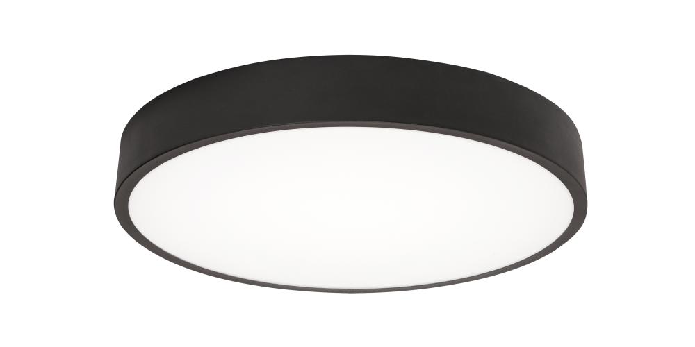 Bailey 14'' LED Flush Mount,120-277V,26W,5 CCT,BK