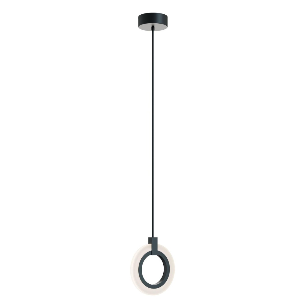 Halo 8'' LED Pendant,120-277V,18W,5 CCT,BK