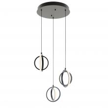 AFX Lighting, Inc. LCKP09L30D1BKRND3 - Lock 3 Light Round Pendant MB 120V,BK