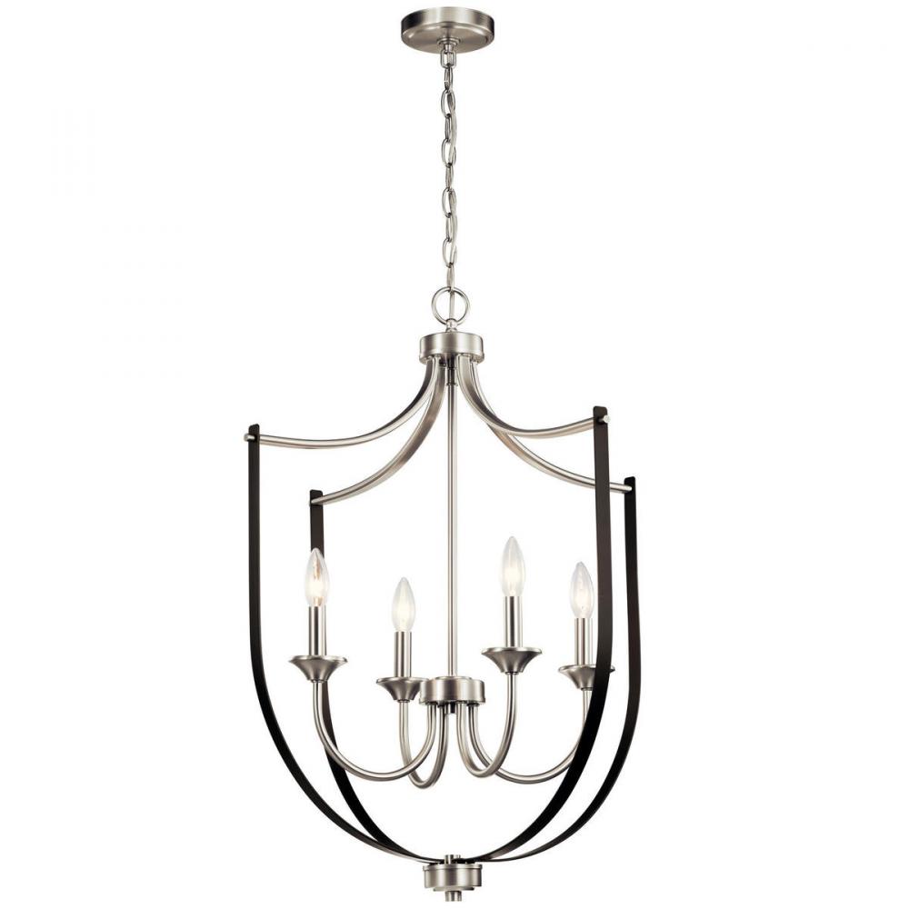 Tula™ 4 Light Foyer Chandelier Brushed Nickel