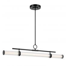 Kichler 52753BKLED - Riven 48.25 Inch LED 1 Light Linear Chandelier with Clear Fluted Glass in Black