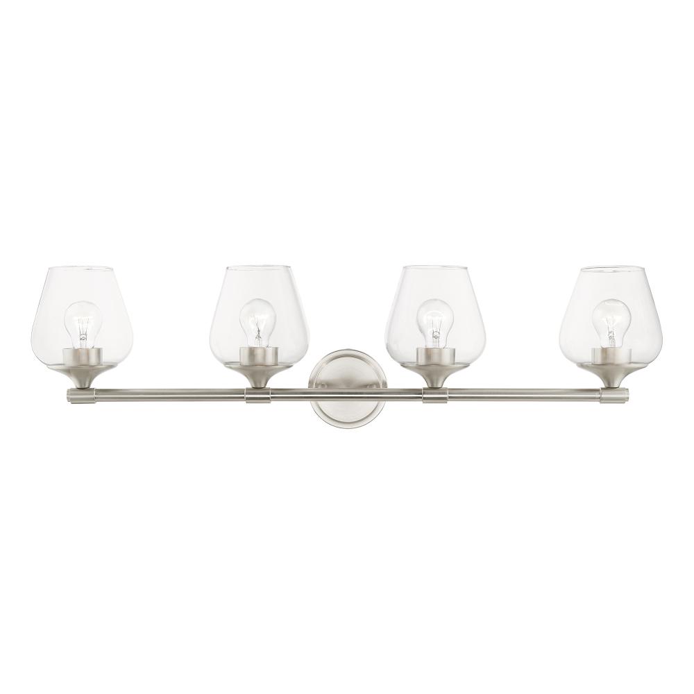 4 Light Brushed Nickel Vanity Sconce