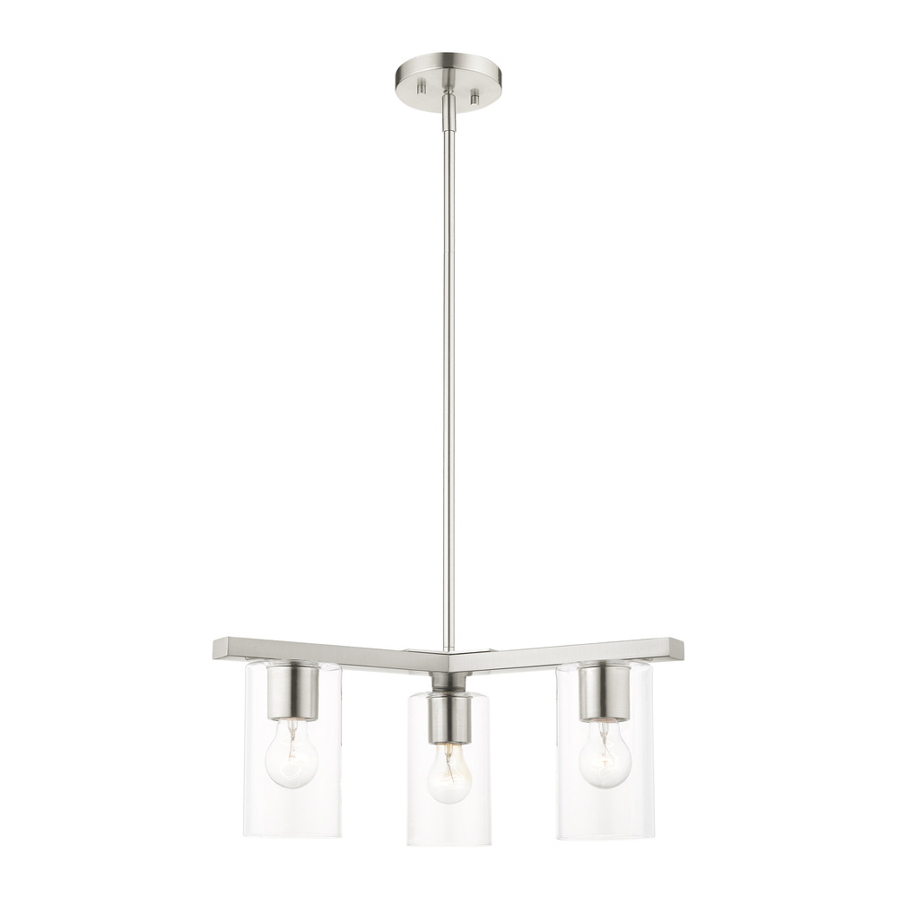 3 Lt Brushed Nickel Chandelier