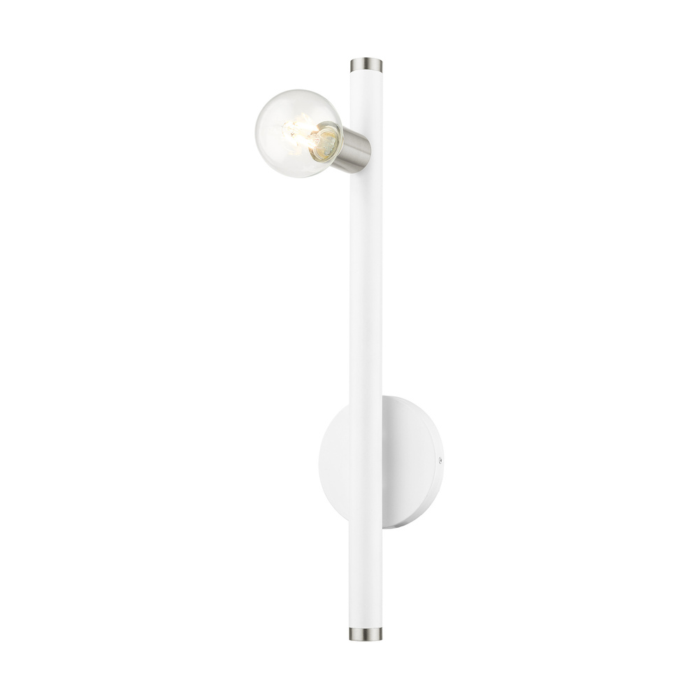 1 Lt White Wall Sconce