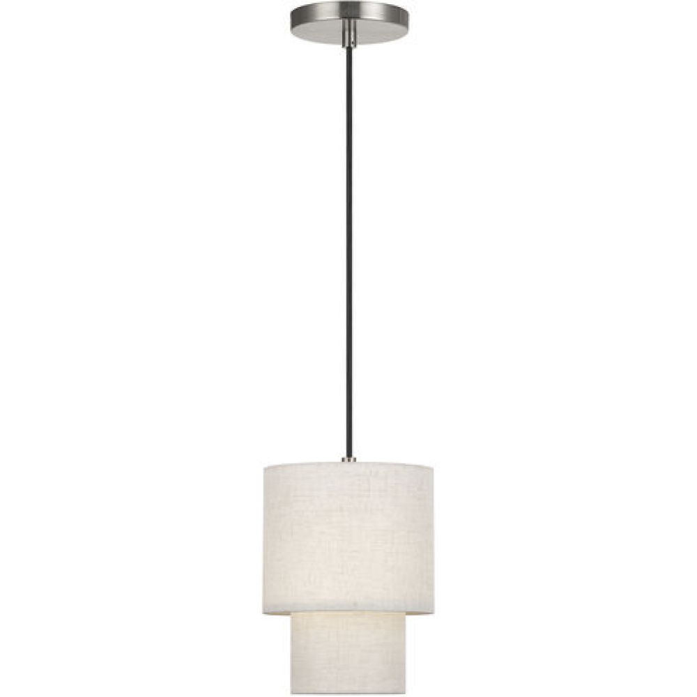 1 Light Brushed Nickel Mini Pendant