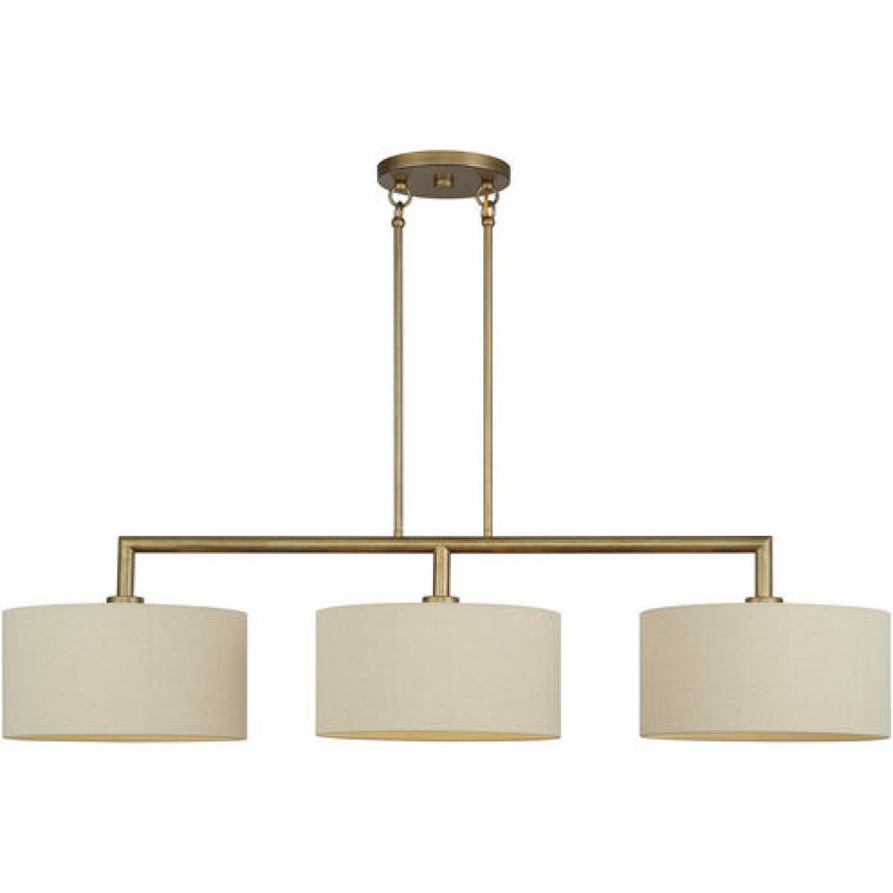 3 Light Bronze Extra Large Linear Chandelier