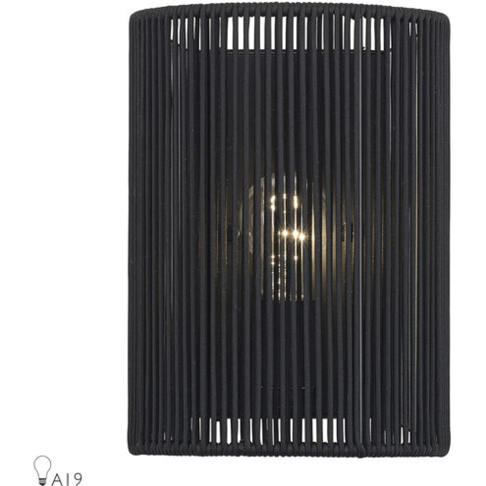 1 Light Black ADA Sconce