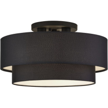 Livex Lighting 50267-04 - 3 Light Black Large Semi-Flush