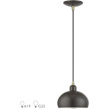 Livex Lighting 51513-92 - 1 Light English Bronze Mini Pendant
