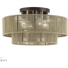 Livex Lighting 53145-92 - 4 Light English Bronze Extra Large Semi-Flush
