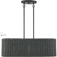 Livex Lighting 60555-04 - 3 Light Black Medium Linear Chandelier