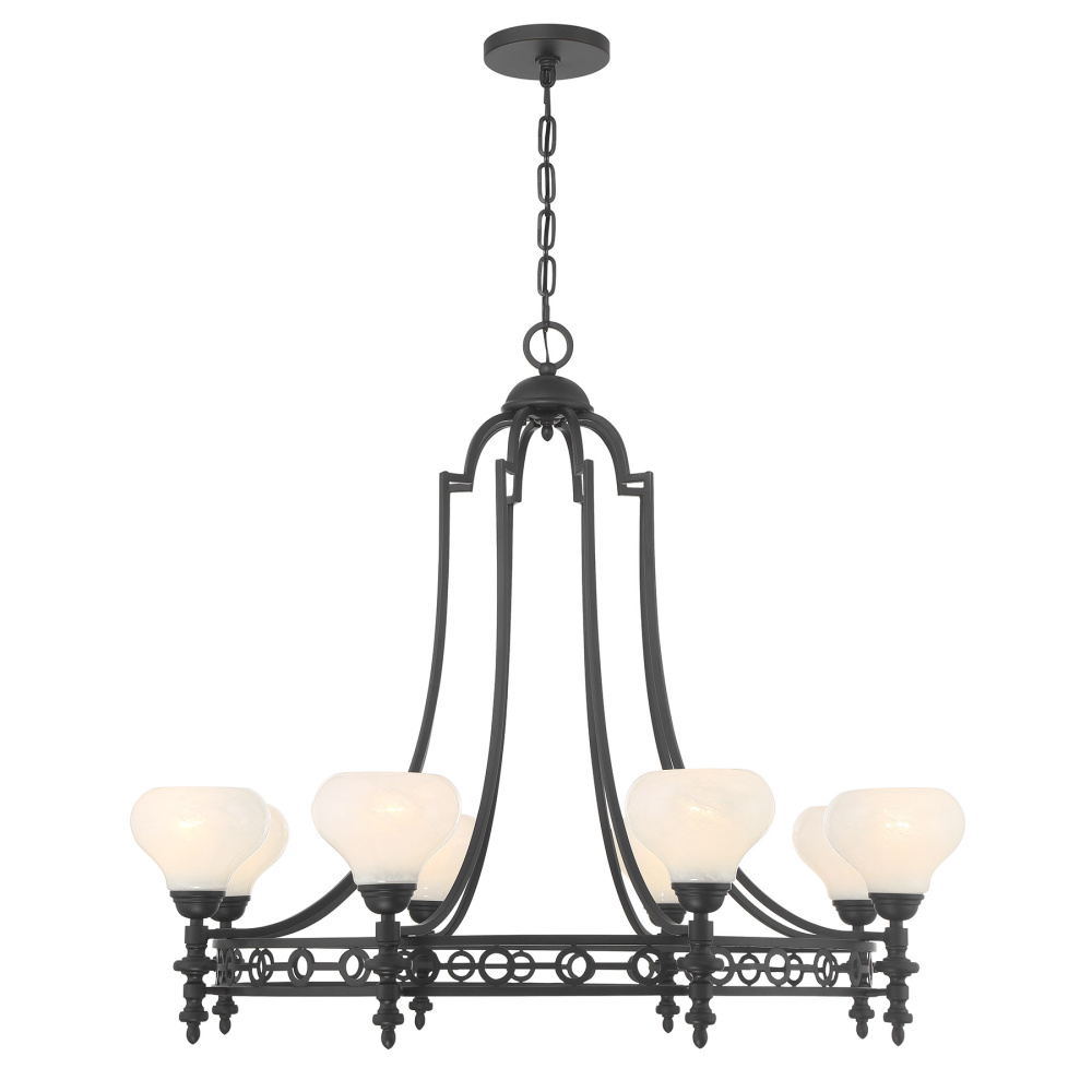 Allston 8-Light Chandelier in Matte Black