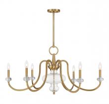 Savoy House 1-5802-6-322 - Bergdorf 6-Light Chandelier in Warm Brass