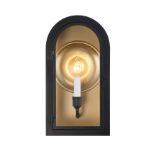 Savoy House 5-410-331 - Grotto 1-Light Outdoor Wall Lantern in Matte Black with Vintage Gold