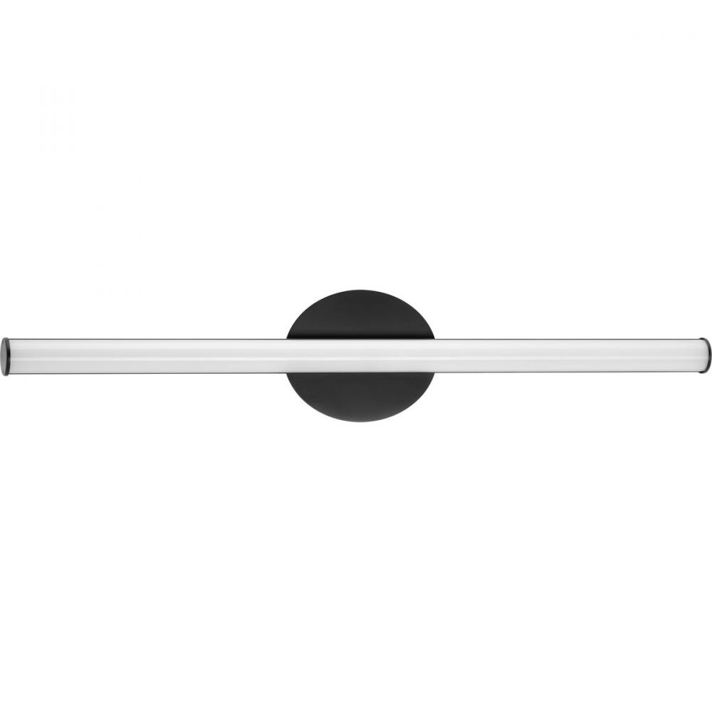 Phase 3 Collection 32 in. Matte Black Large Modern 3CCT Integrated LED Linear Vanity Light