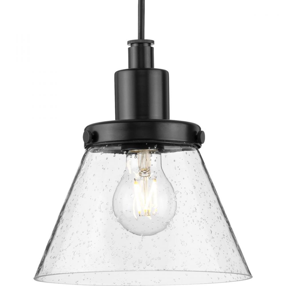 Hinton Collection One-Light Brushed Nickel Modern Farmhouse Pendant