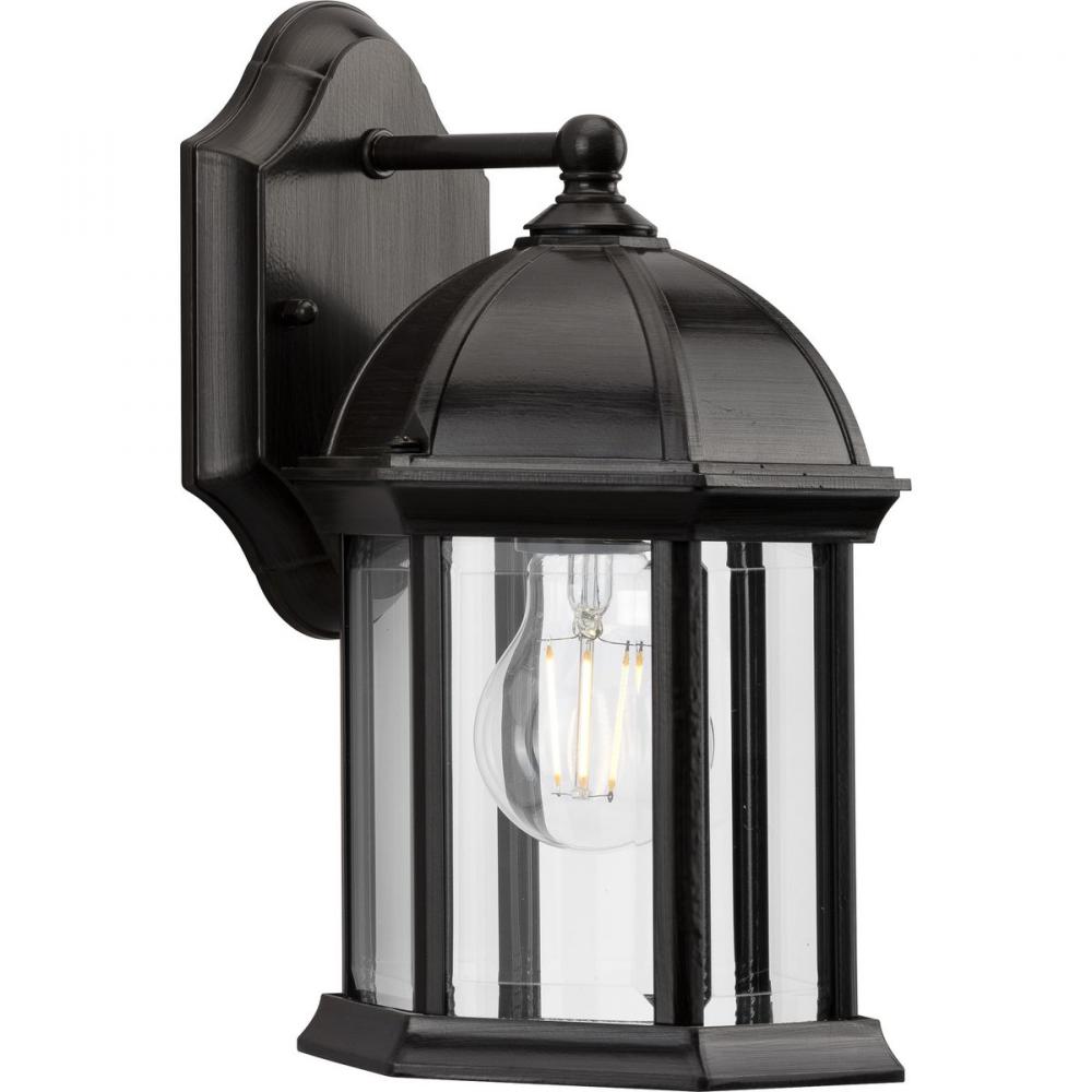 Dillard Collection One-Light Traditional Antique Bronze Clear Glass Outdoor Wall Lantern