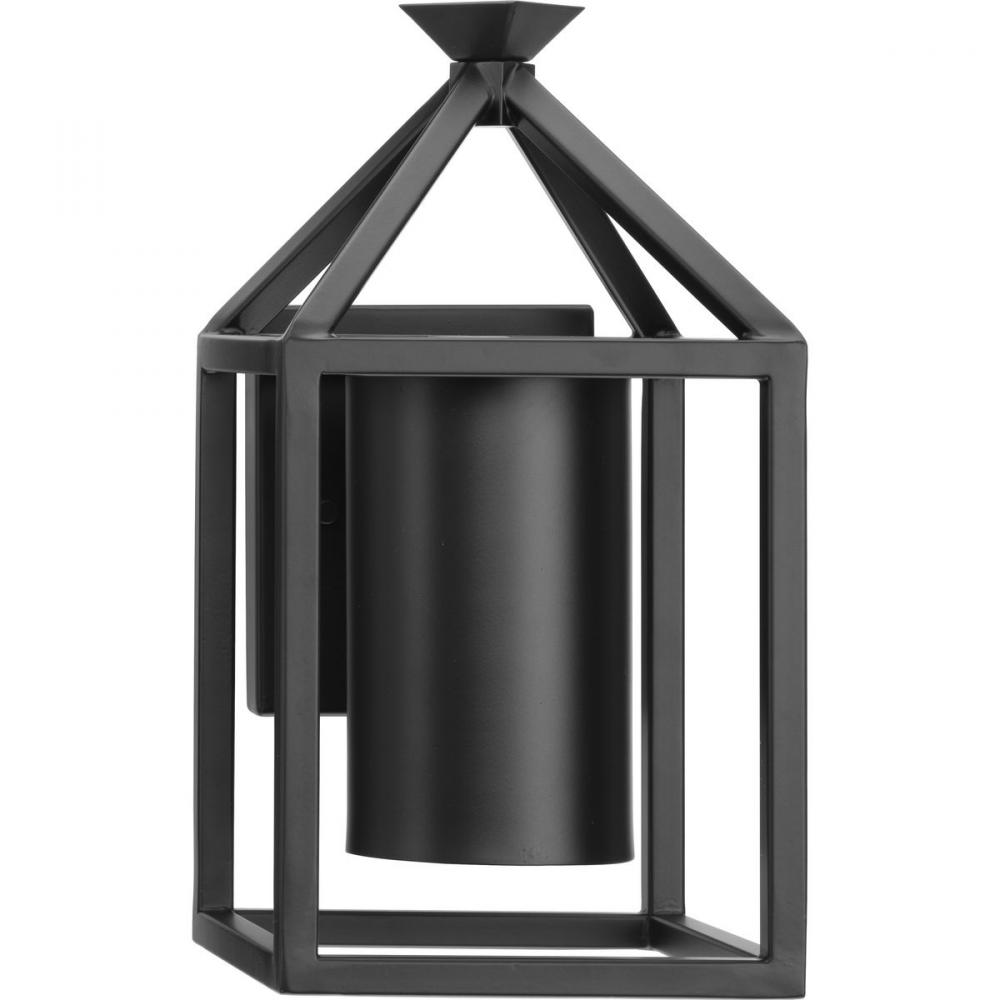 Stallworth Collection One-Light Matte Black Contemporary Outdoor Medium Wall Lantern