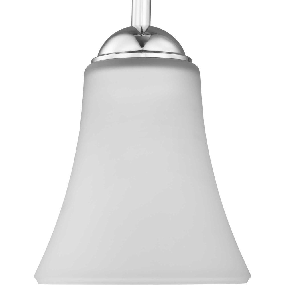 Classic Collection One-Light Polished Chrome Etched Glass Traditional Pendant Light