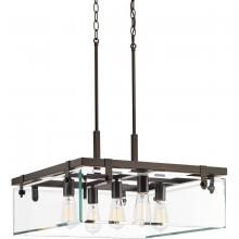 Glayse Collection Five-Light Antique Bronze Clear Glass Luxe