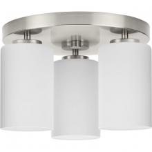 Progress P350238-009 - Cofield Collection 12 in. Three-Light Brushed Nickel Transitional Flush Mount