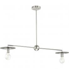Progress P400336-009 - Trimble Collection Two-Light Brushed Nickel Linear Chandelier