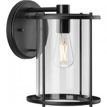 Progress P560058-31M - Gunther One-Light Matte Black Modern Farmhouse Large Wall Lantern