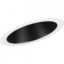 Progress P806008-031 - 6" Black Recessed Sloped Ceiling Step Baffle Trim for 6" Housing (P605A Series)
