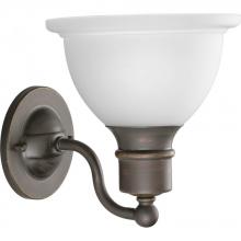 Progress P3161-20 - Madison Collection One-Light Antique Bronze Etched Glass Traditional Bath Vanity Light
