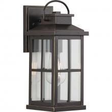 Progress P560265-020 - Williamston Collection One-Light Antique Bronze and Clear Glass Transitional Style Medium Outdoor Wa