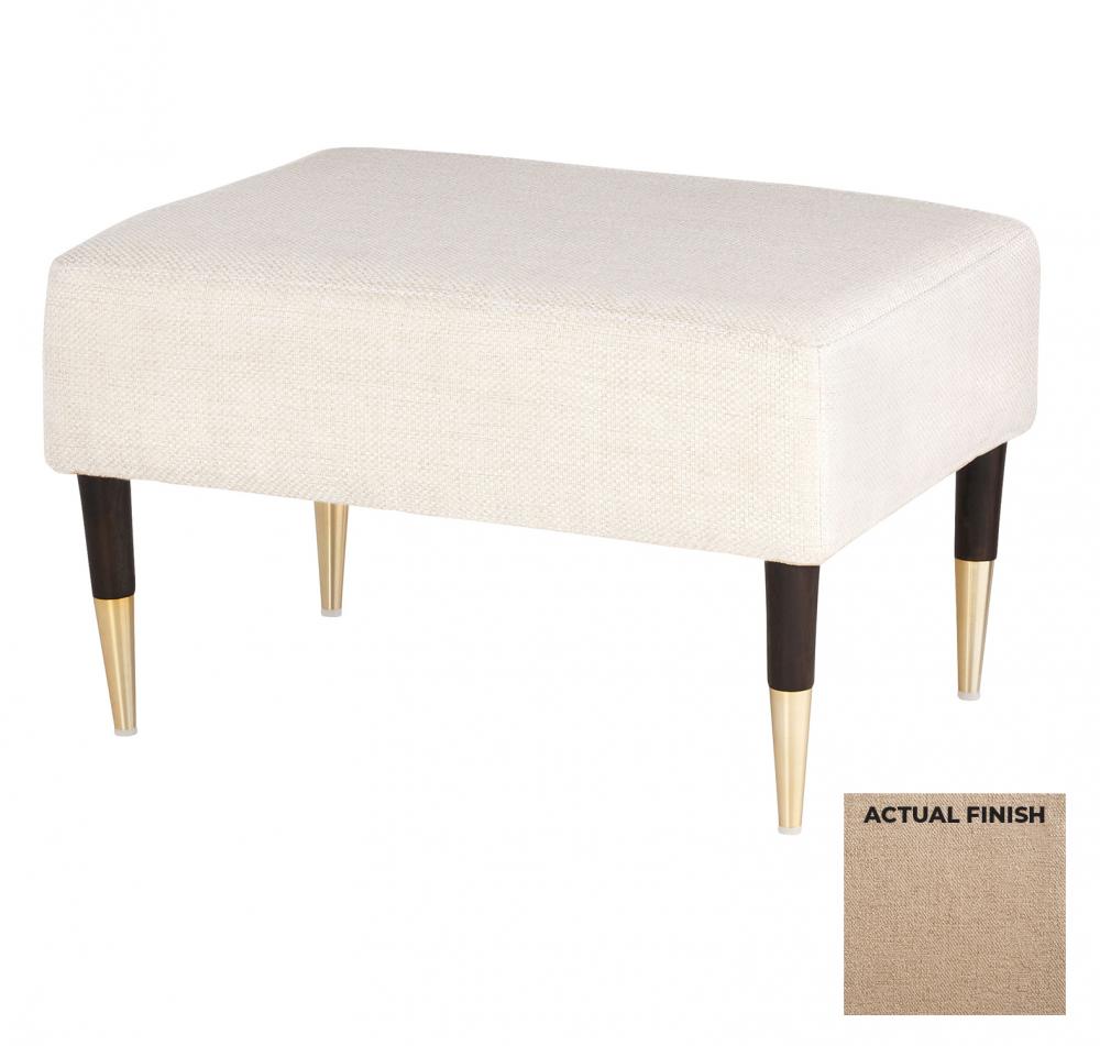 Oscar Ottoman Camel Chenille Light Brown