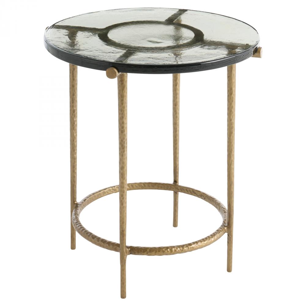 Laguna End Table Clear Antique Brass
