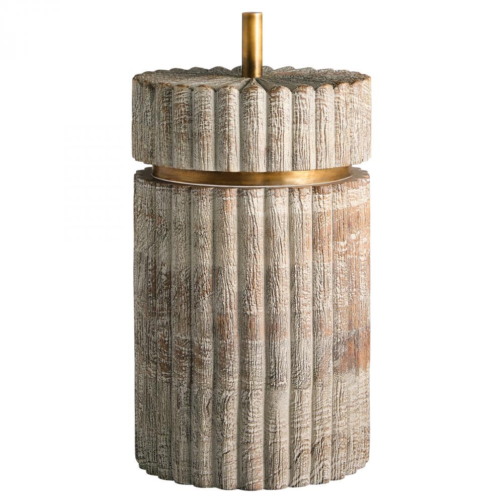 Zucca Box | Distressed Taupe | Brass | Tall