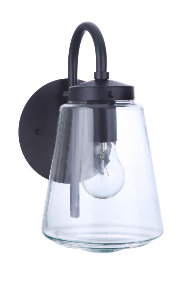 Laclede 1 Light Small Outdoor Wall Lantern in Midnight