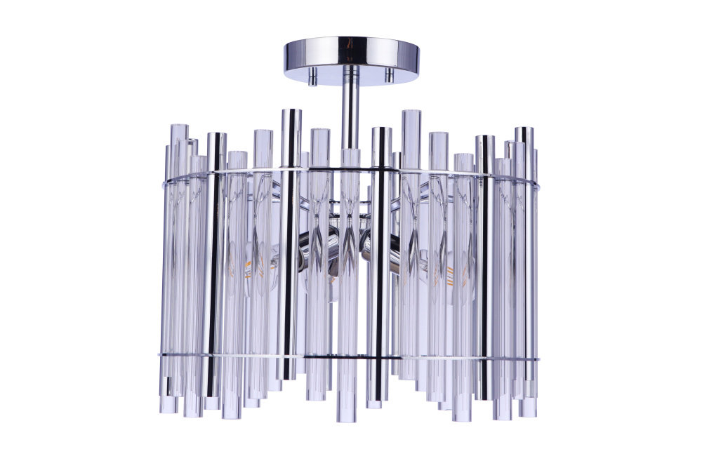 3 Light Semi Flush