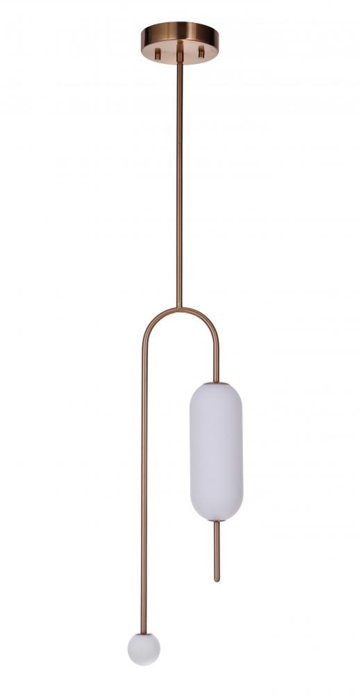 Tuli LED Pendant in Satin Brass