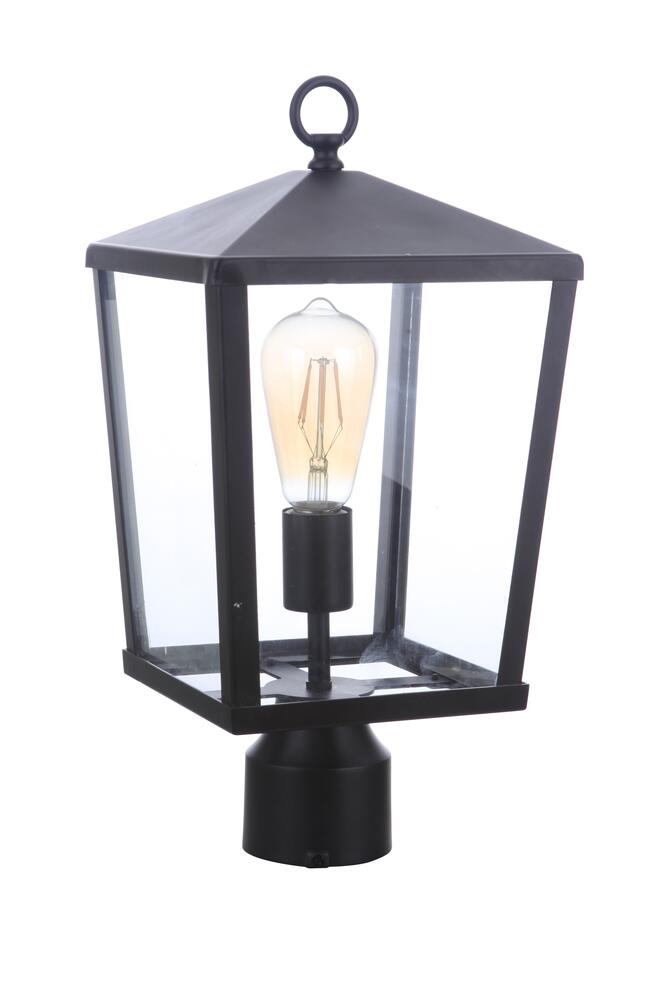 Olsen 1 Light Medium Outdoor Post Lantern in Midnight