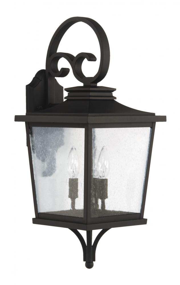 Tillman 3 Light Medium Outdoor Wall Lantern in Textured Black