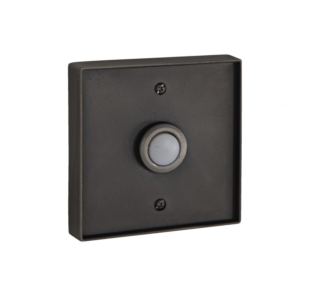 Recessed Mount LED Lighted Push Button in Pewter