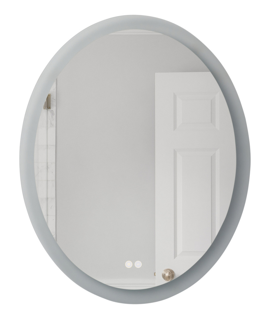 Oval LED Mirror with defogger, dimmer, 3CCT 3000K, 4000K, 5000K, 30” x 24” x 1.8”  (MIR3001OV-WH3C)