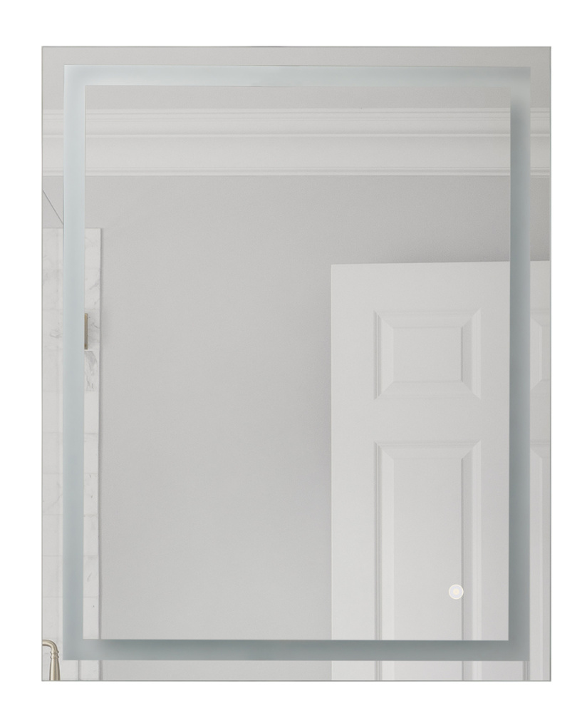 Rectangular LED Mirror with defogger and dimmer, 3000K, 30” x 24” x 1.4”
(MIR3004RT-WH3K)