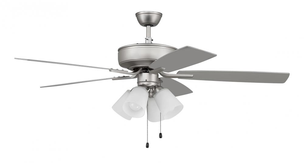 Pro Plus 114 52" 5-Blade Ceiling Fan in Brushed Nickel w/ Brushed Nickel/Greywood Blades