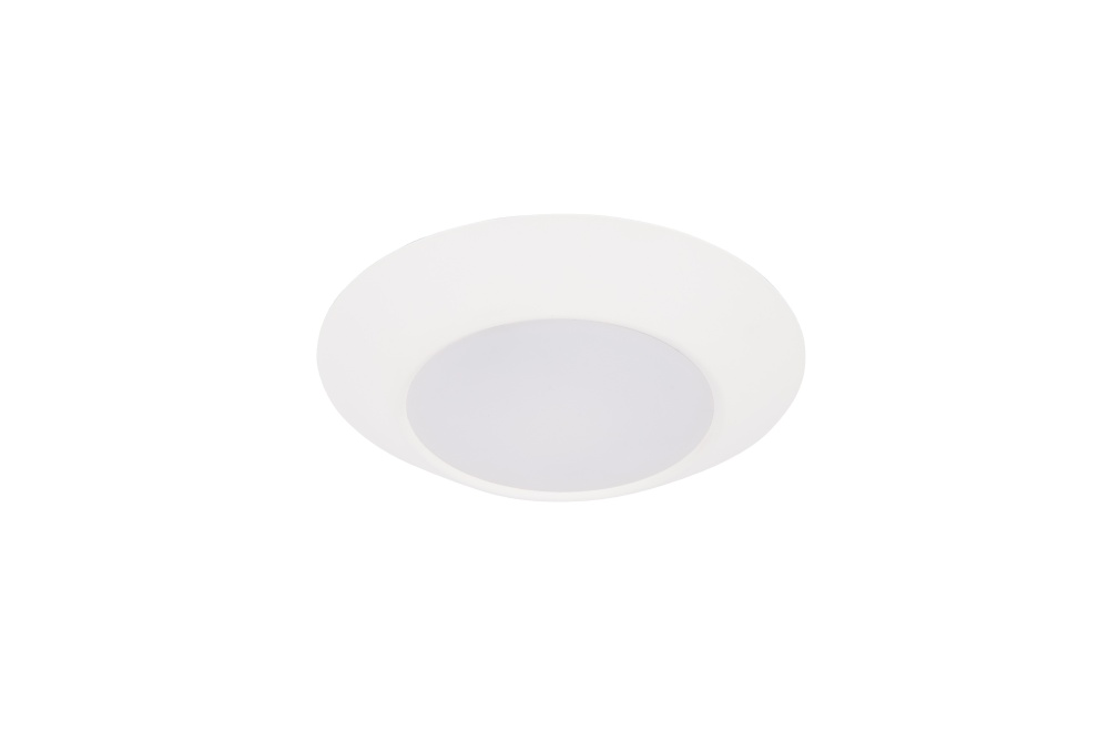 Slim Line 4" (5.9" Overall) 1 Light LED Flush in White; 5CCT Selectable 2700-5000K
