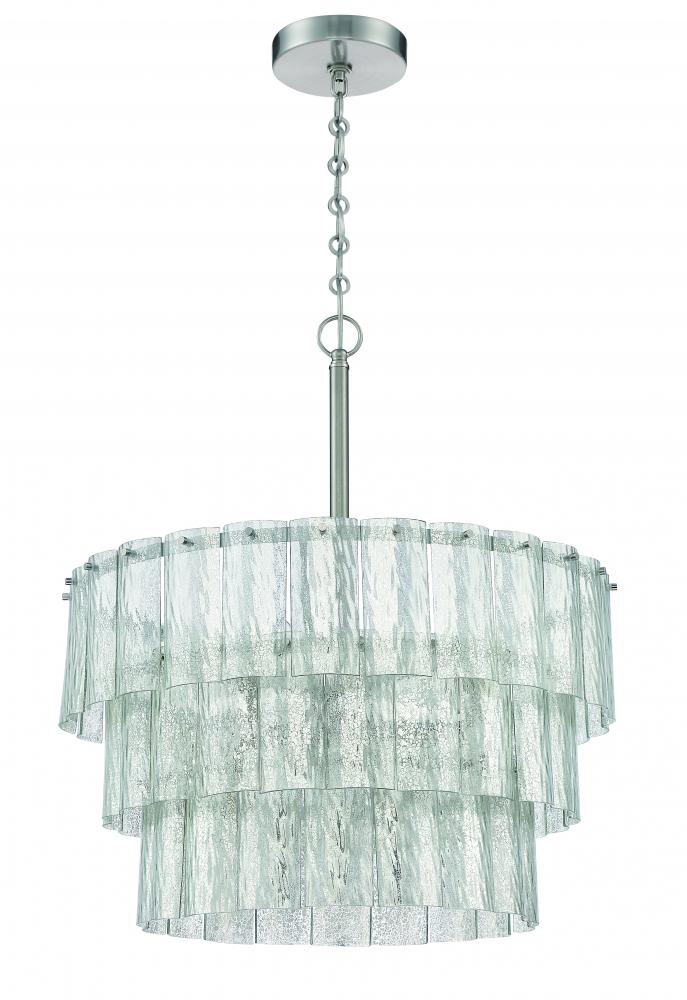 Museo 9 Light Pendant in Brushed Polished Nickel