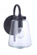 Craftmade ZA3804-MN - Laclede 1 Light Small Outdoor Wall Lantern in Midnight