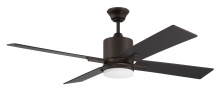 Craftmade TEA52ESP4 - Teana 52" 4-Blade Ceiling Fan in Espresso w/ Espresso/Walnut Blades; Light Kit Included (optiona