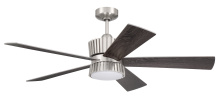 Craftmade TRY52BNK5 - Theiry 52" 5-Blade Ceiling Fan in Brushed Polished Nickel w/ Brushed Nickel/Greywood Blades