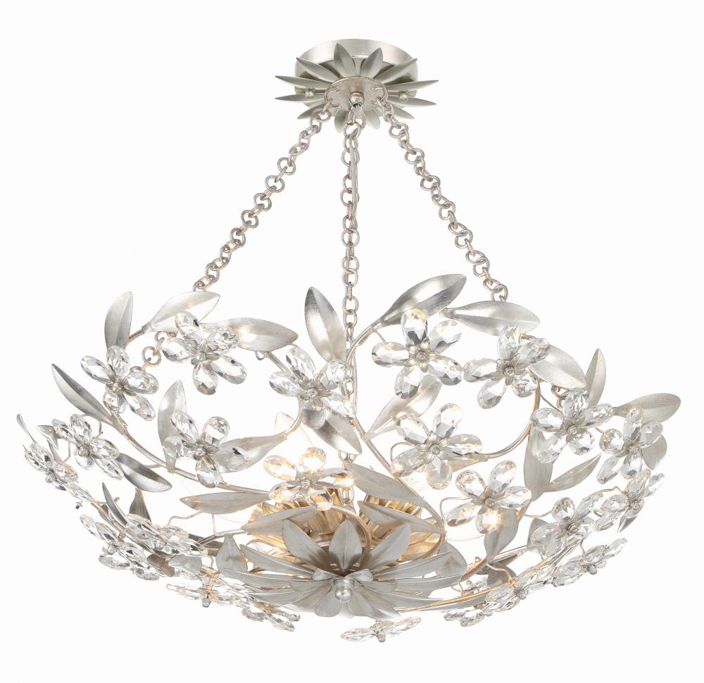 Marselle 24'' Antique Silver Semi Flush Mount