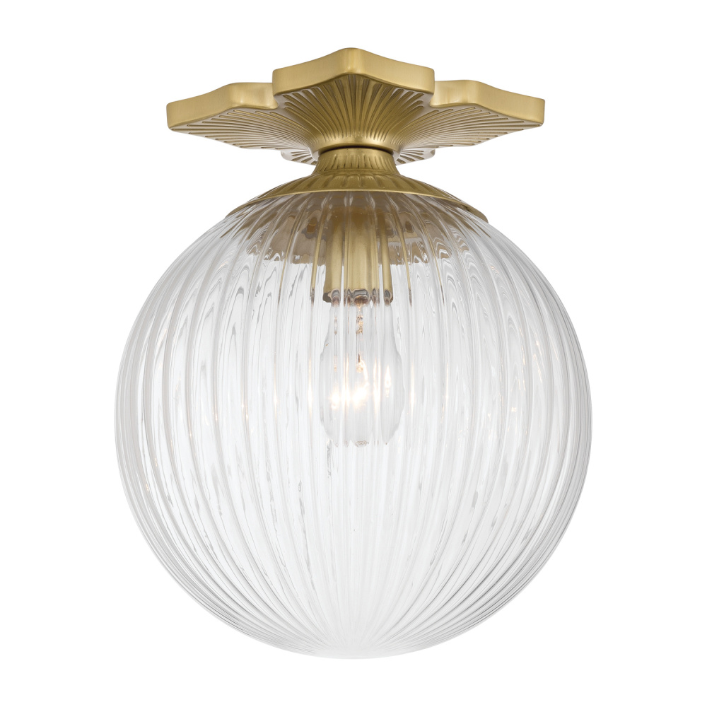 Orly 10'' Aged Brass Semi Flush Mount