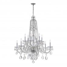 Crystorama 1112-CH-CL-MWP - Traditional Crystal 12 Light Hand Cut Crystal Polished Chrome Chandelier